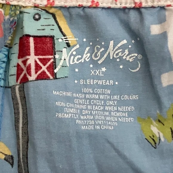 Vintage Nick and Nora Cropped Pajama Bottoms size XXL - Picture 4 of 9